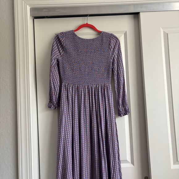 Mister Zimi Women’s Dahlia Midi Dress Sz 4 in Pampas Purple Romantic Feminine - Picture 4 of 13